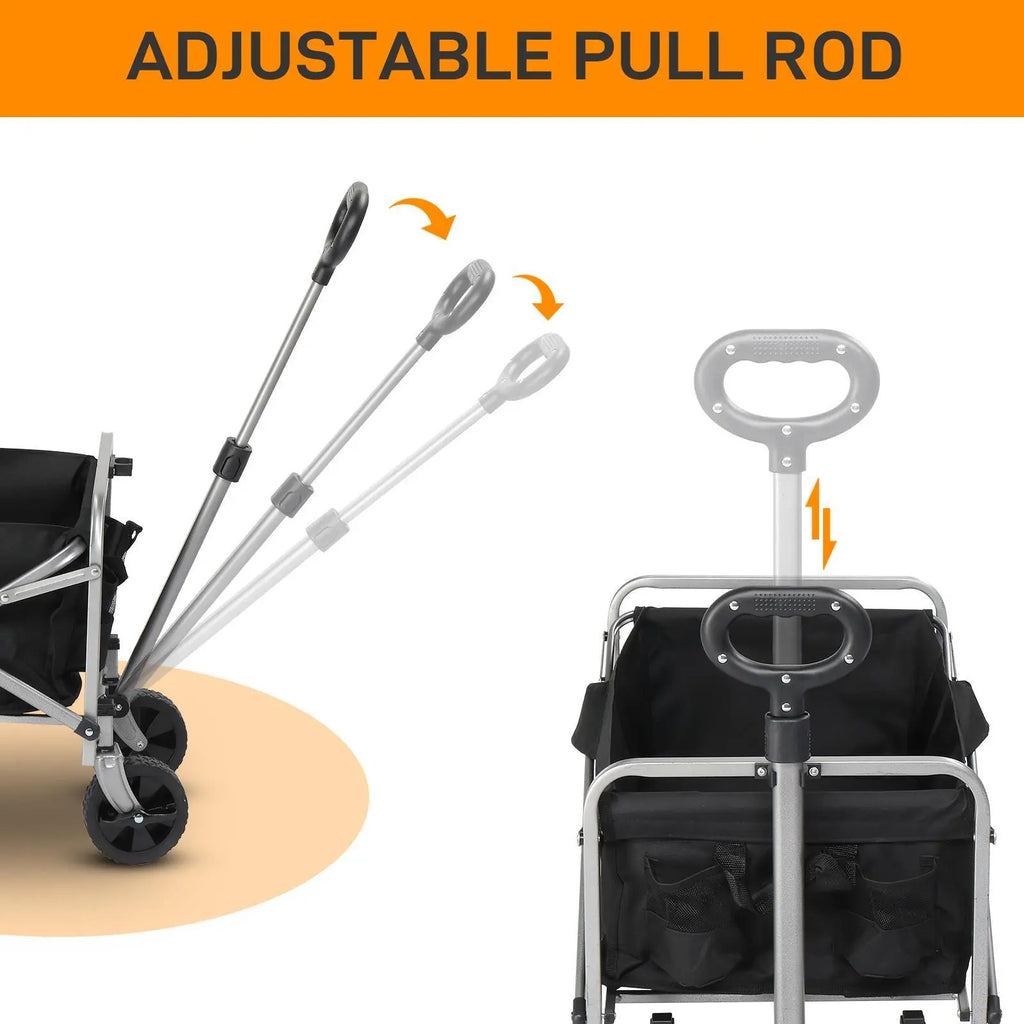 Folding Garden Cart Utility Wagon Outdoor Sports Camping