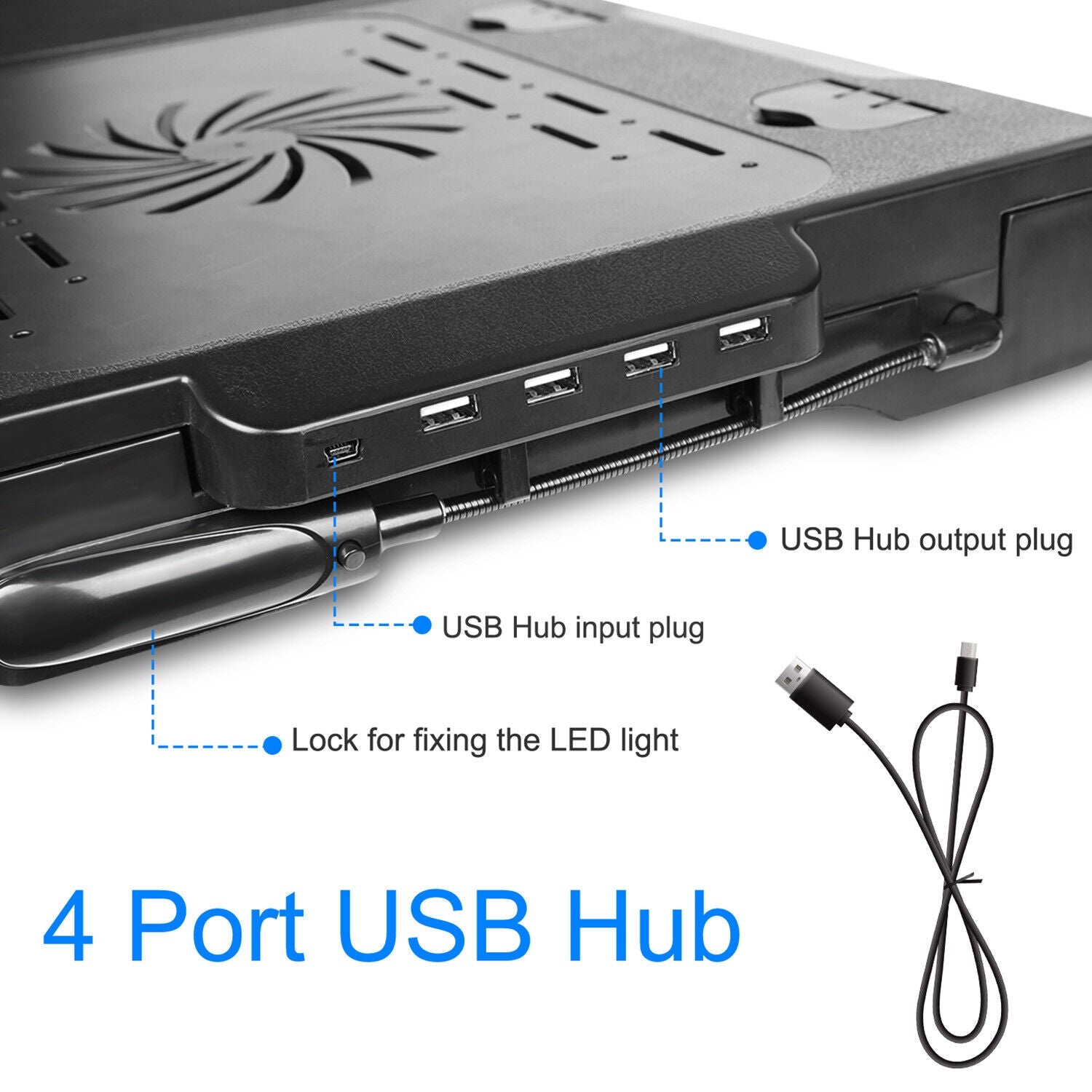 Foldable Laptop Table Tray Desk with Cooling Fan