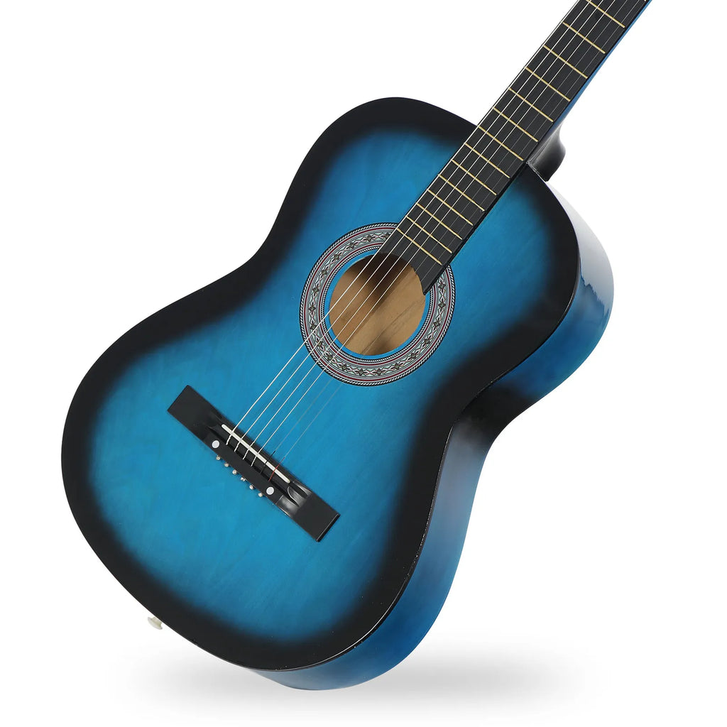 Beginner's Acoustic Guitar Bundle 38" Blue