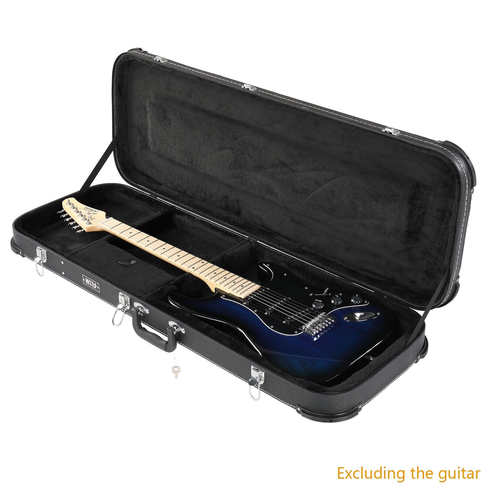 Electric Guitar Square Hard Case Black