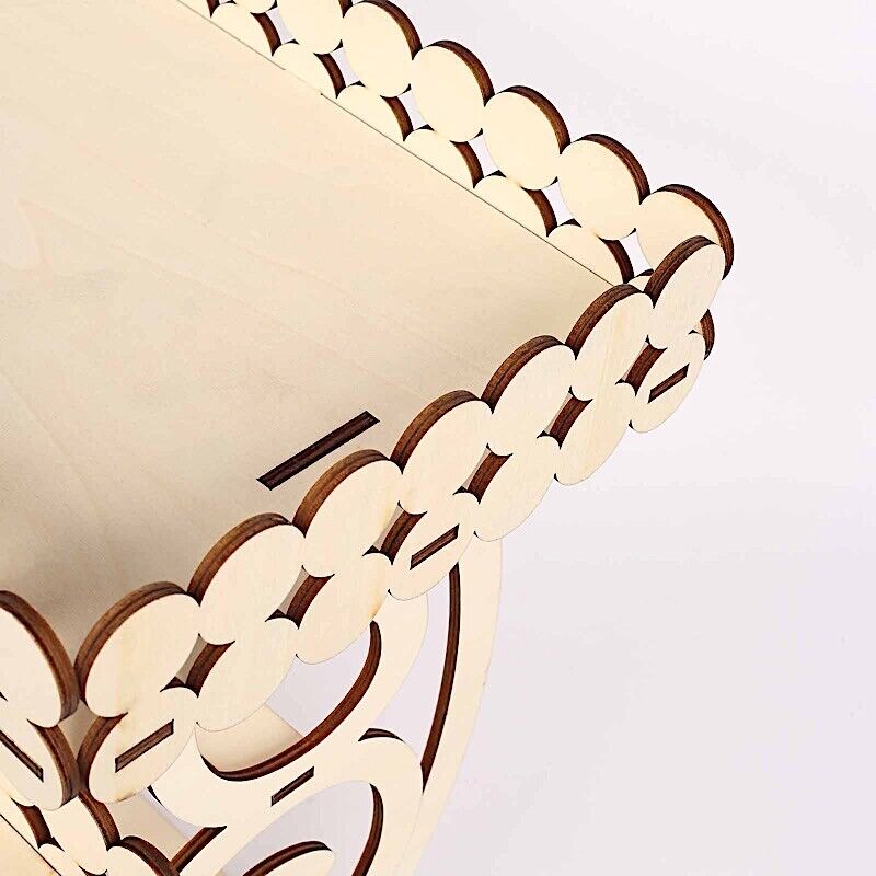 3 Tier Rectangular Laser Cut Wood Cupcake Dessert Stand Party Decor