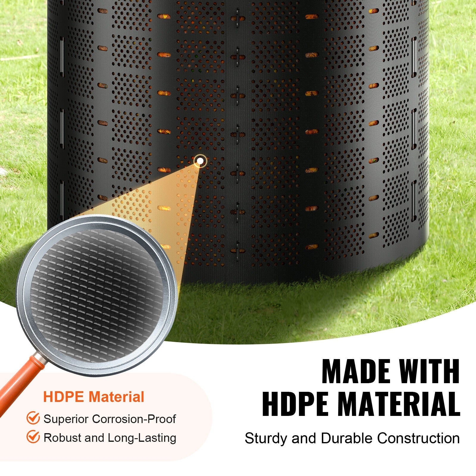 220 Gal Garden Compost Bin Easy Organic Fertilizer