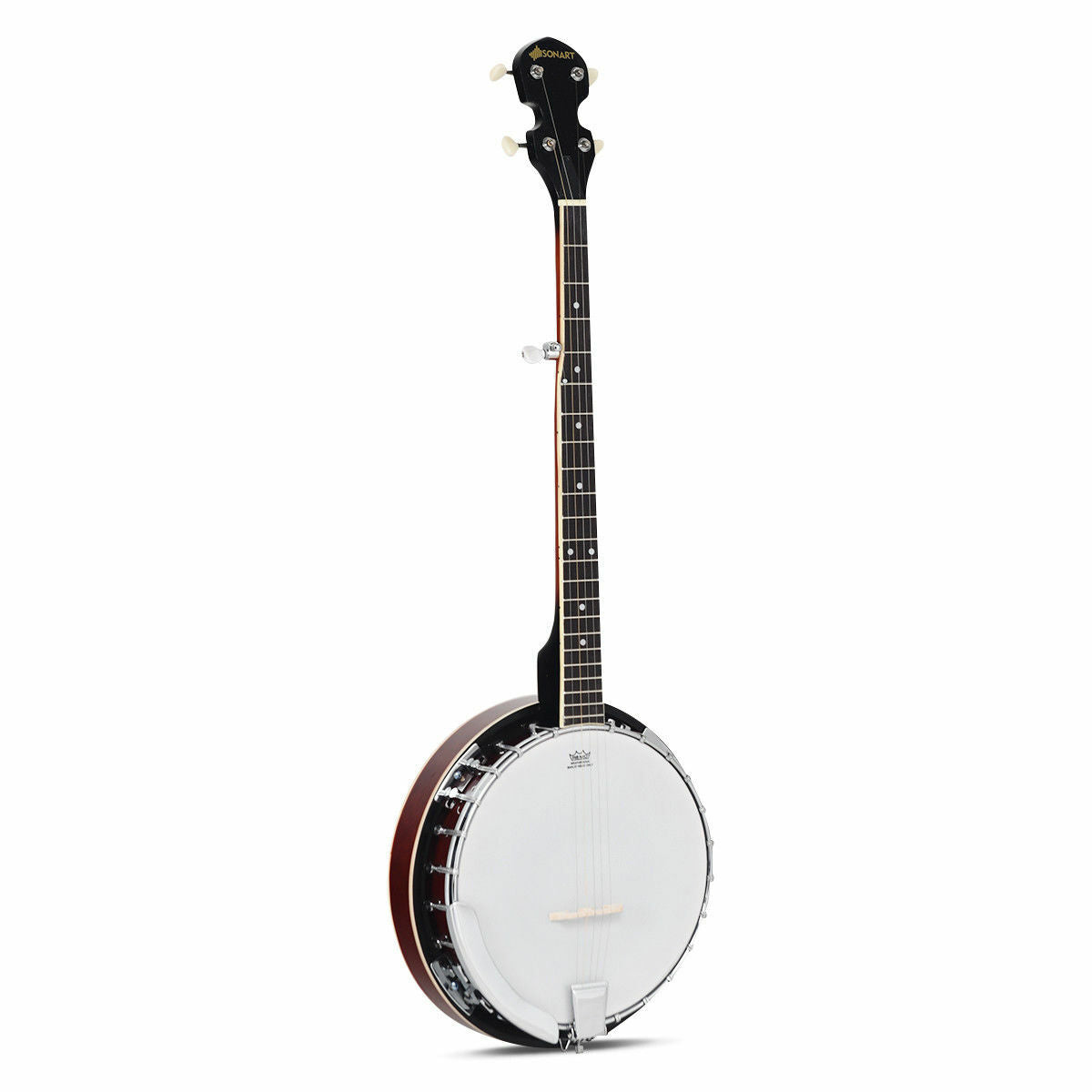 5-String Geared Tunable Banjo W/ 24 Brackets Carry Case & Accessories