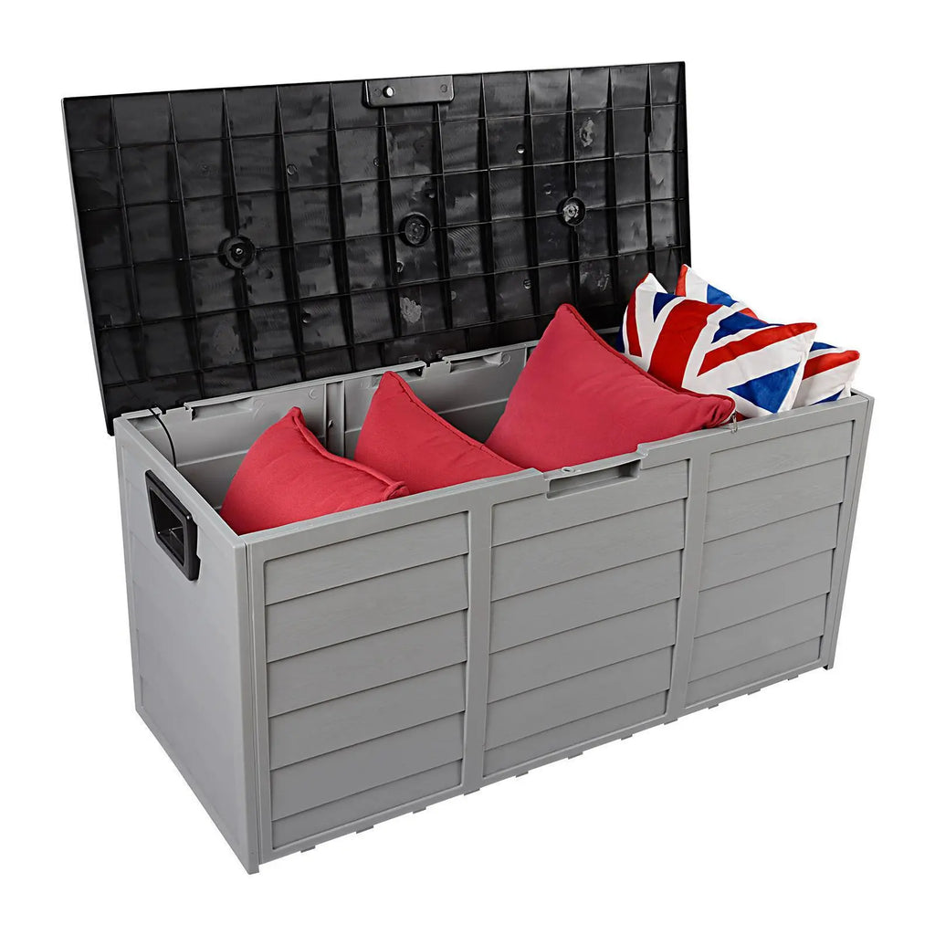 All Weather Deck Box Storage w/ Wheel Backyard Patio Outdoor