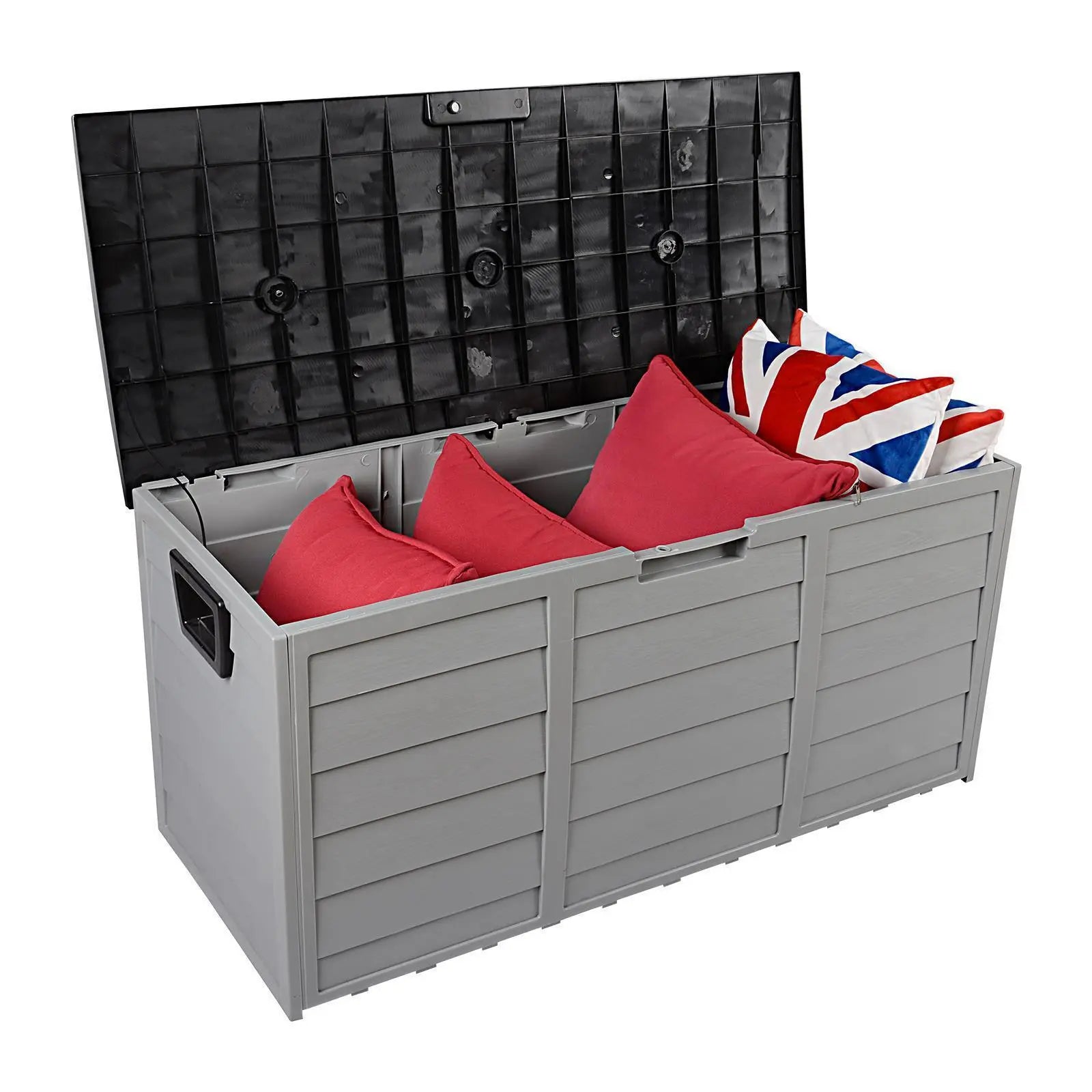 All Weather Deck Box Storage w/ Wheel Backyard Patio Outdoor