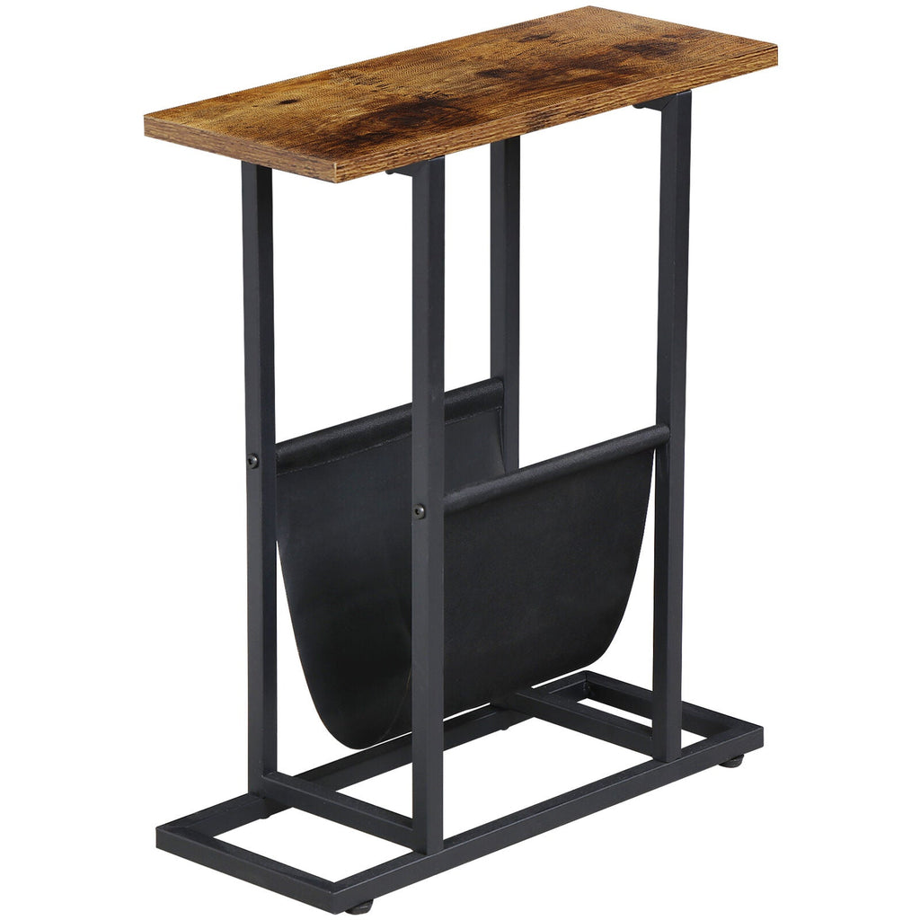 Narrow Sofa End Table Space Saver Snack Table