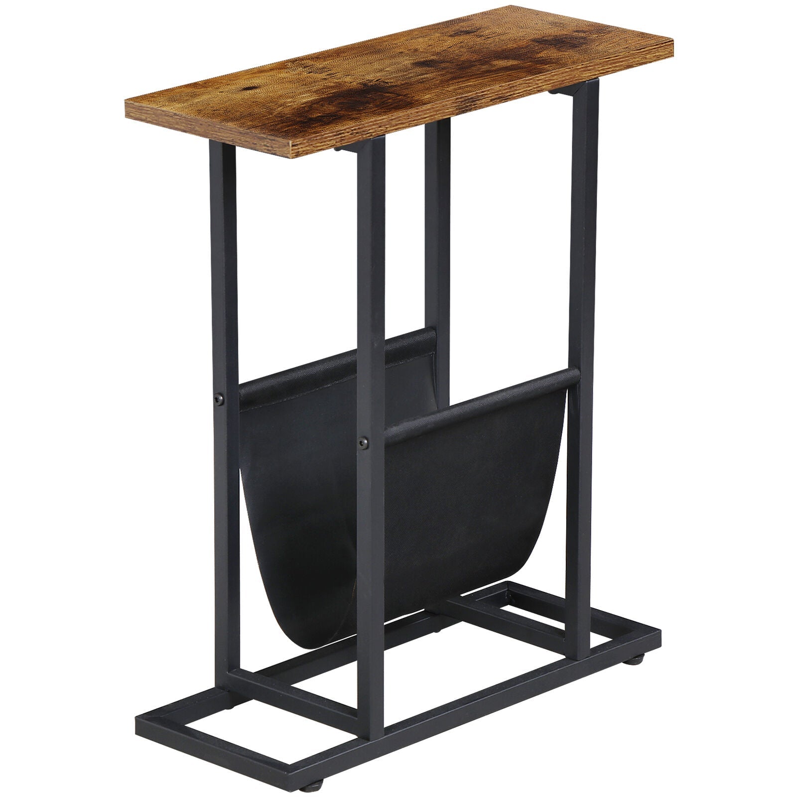 Narrow Sofa End Table Space Saver Snack Table