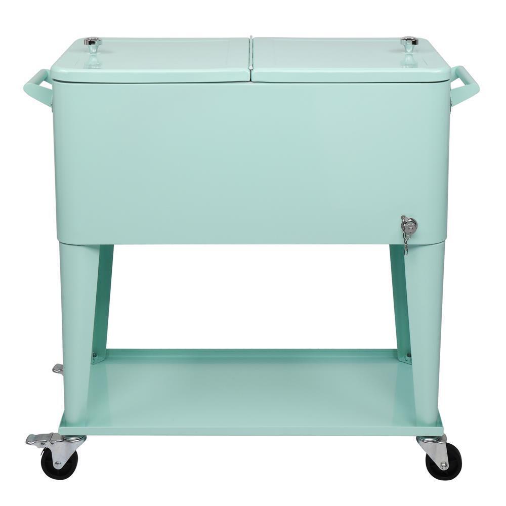 80 Quart Portable Outdoor Rolling Party Cooler Cart