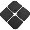 Outdoor Umbrella Base Stand 4-Piece Square Shaped Fillable Plates