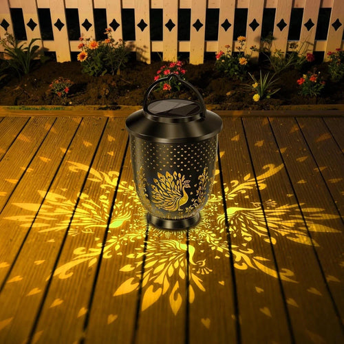 6pcs Solar LED Hanging Lantern Lights Outdoor Garden Pathway Set
