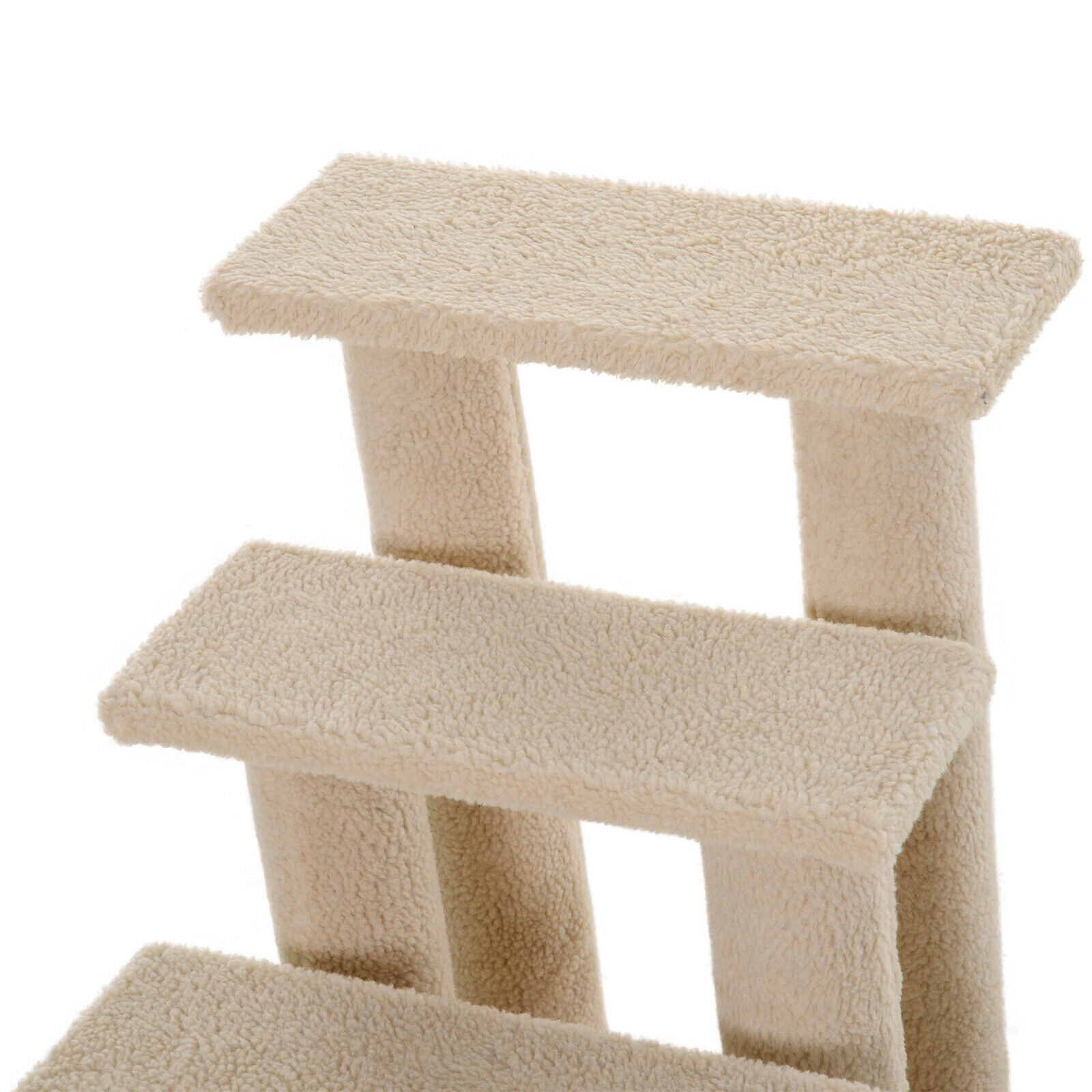 24-Inches Cat Tree 4-Steps Stairway with Perch Scratcher Bed Climber