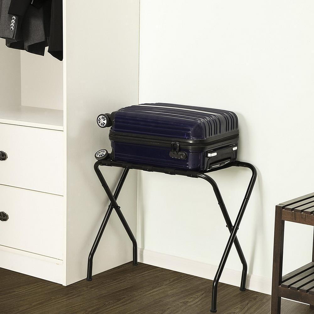 Sturdy Metal Folding Luggage Rack Stand for Home Hotel