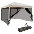 9.7'x9.7' Pop-Up Gazebo Canopy For Outdoor Events Party Wedding Market