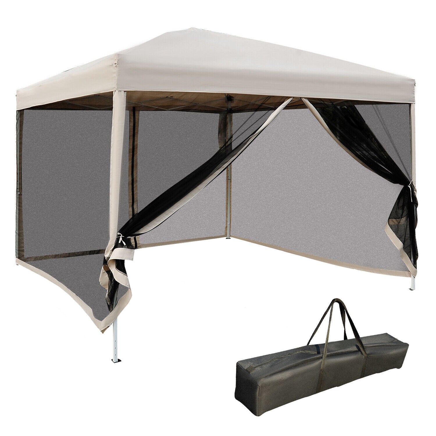 9.7'x9.7' Pop-Up Gazebo Canopy For Outdoor Events Party Wedding Market