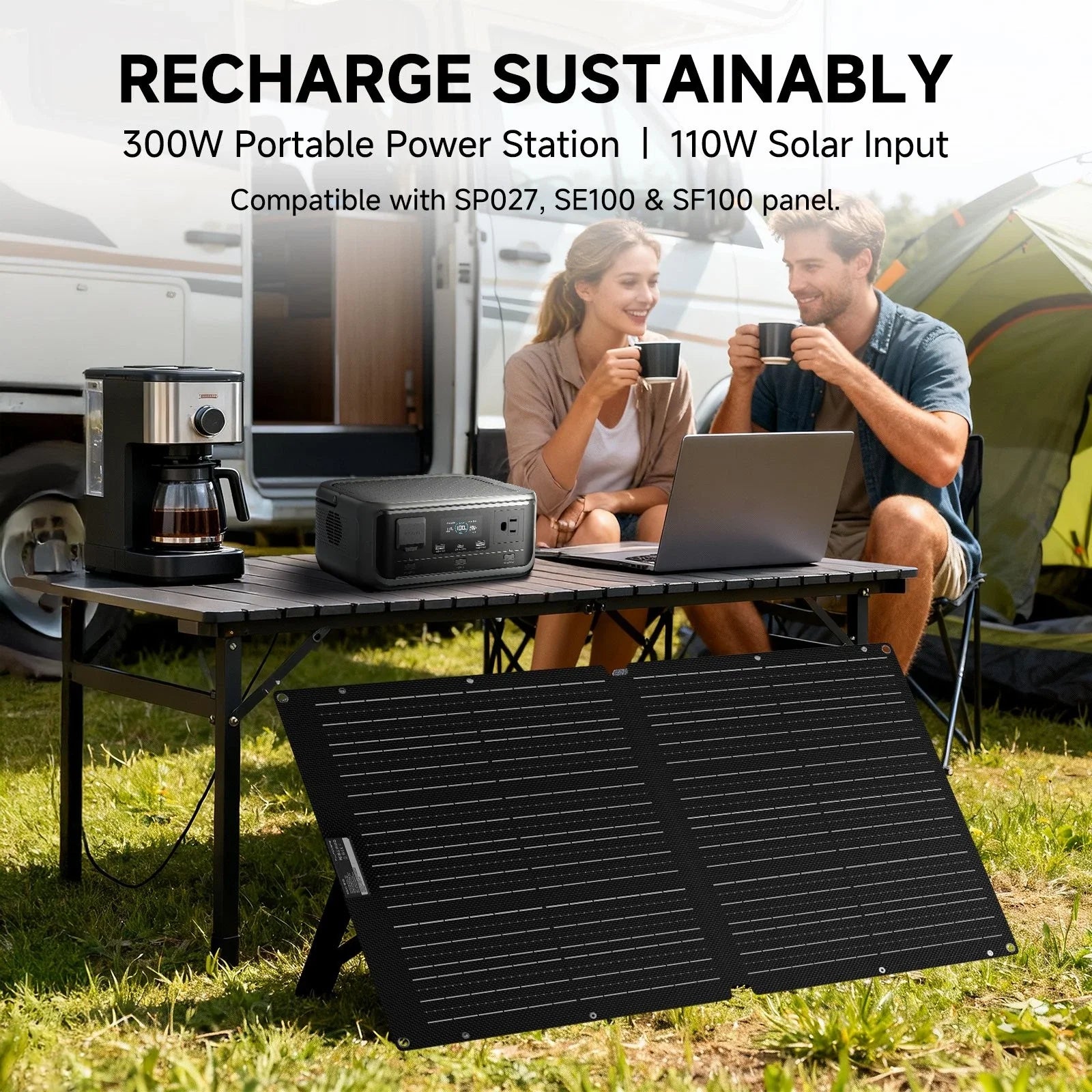 Portable Power Station Solar UPS Kit 256Wh 300W LFP