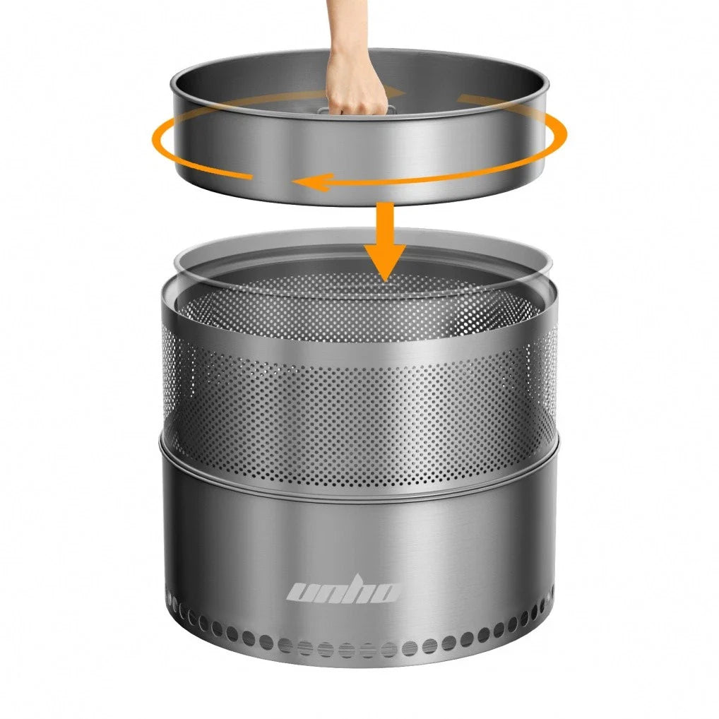 Portable Smokeless Fire Pit Stainless Steel Wood Burner