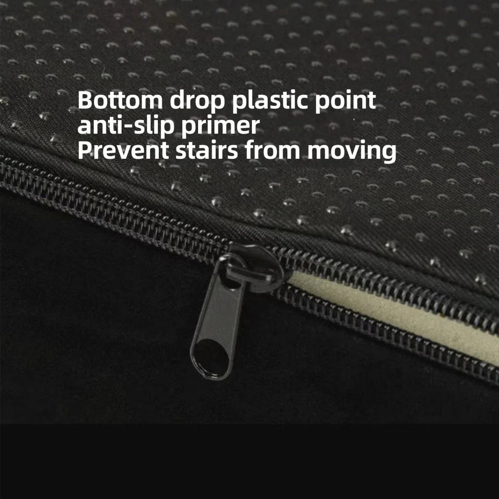 5-Step Curved Foam Dog Stairs Ramp for High Beds Sofas and Cats