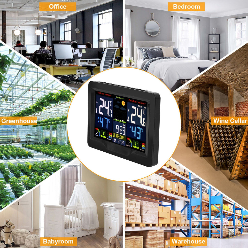 LCD Wireless Digital Weather Station Humidity and Temperature Monitor