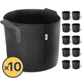 3 Gallon Fabric Aeration Grow Bags 10-Pack
