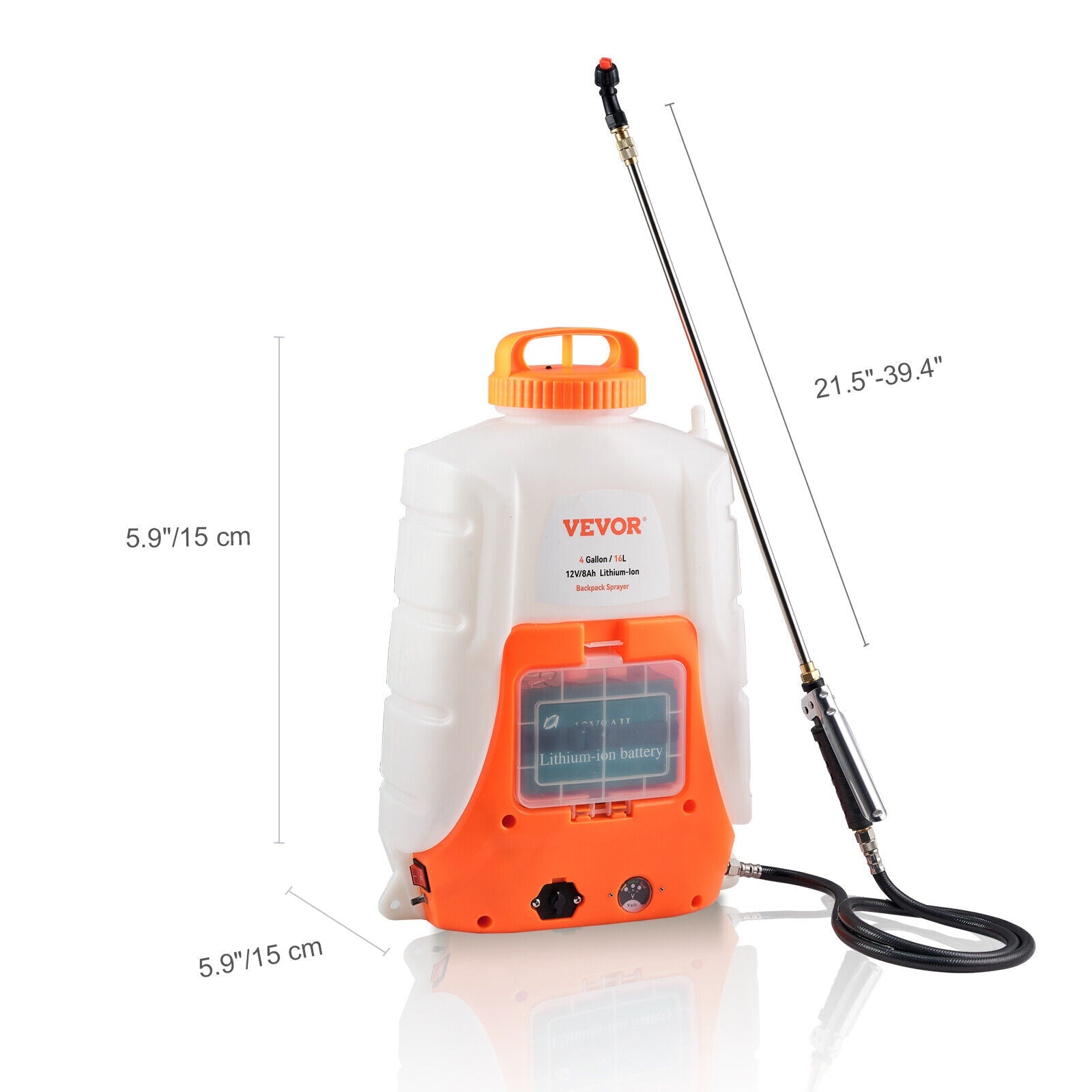 Battery Powered Backpack Sprayer 4 Gal Tank