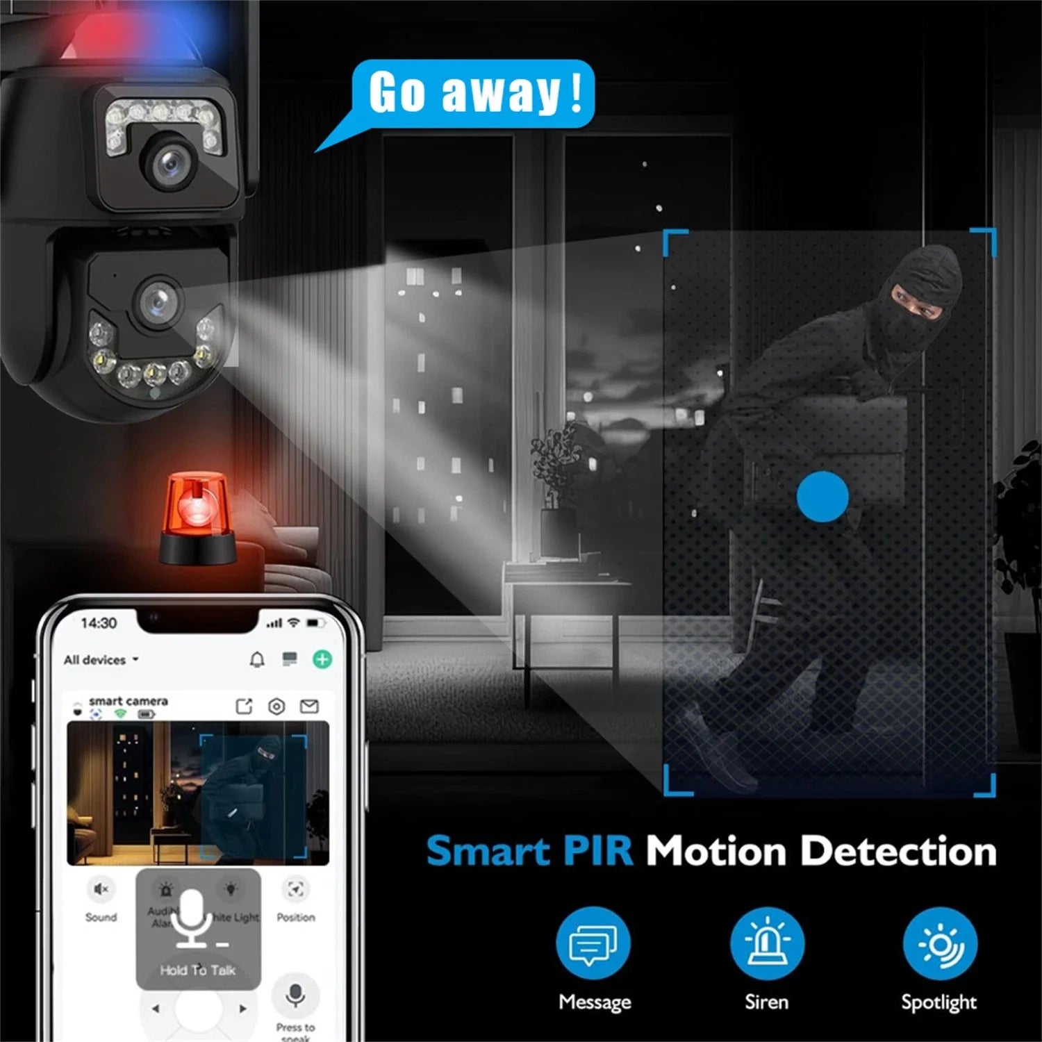 Solar WiFi Security Camera Dual Lens 6MP PTZ Night Vision