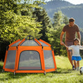 Foldable Baby Playpen Tent with UV Canopy and Mesh Walls