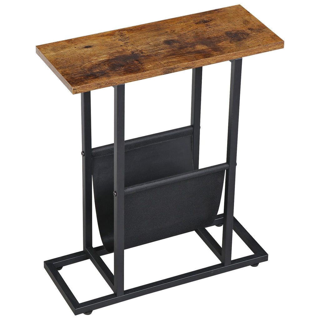 Narrow Sofa End Table Space Saver Snack Table