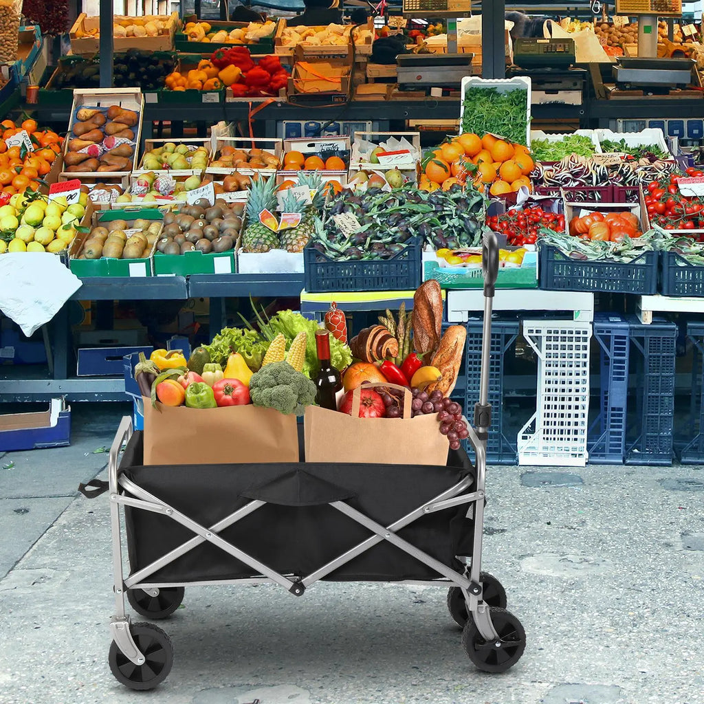 Folding Garden Cart Utility Wagon Outdoor Sports Camping