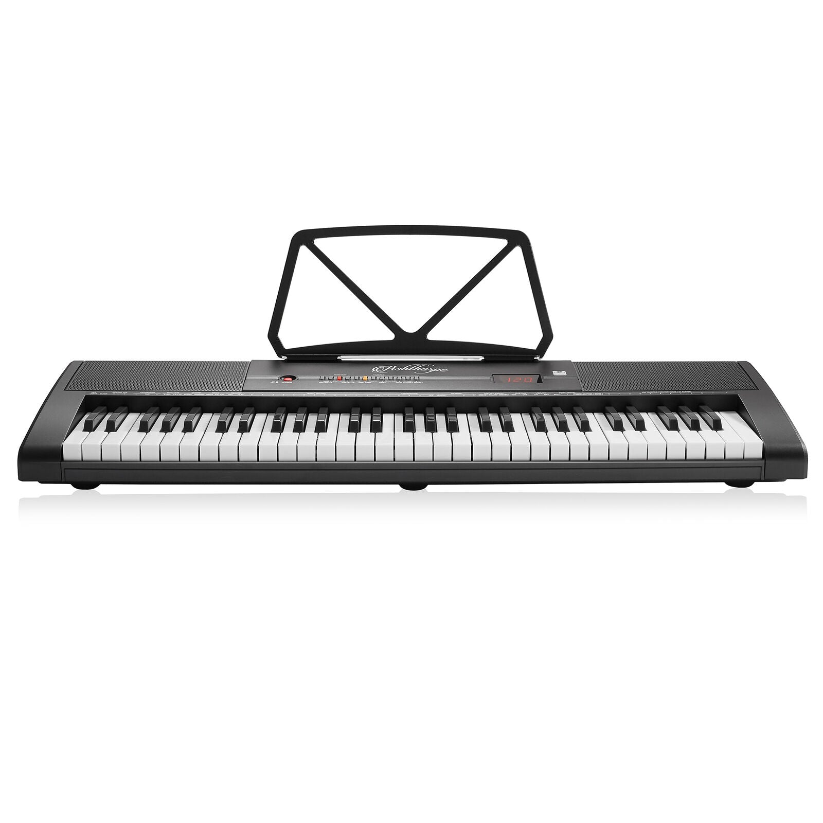 61 Keys Portable Electronic Keyboard With Light-Up Keys Stool & Stand