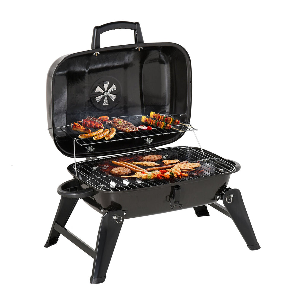 Tabletop Outdoor Charcoal Barbecue Grill Camping Picnic Cooker