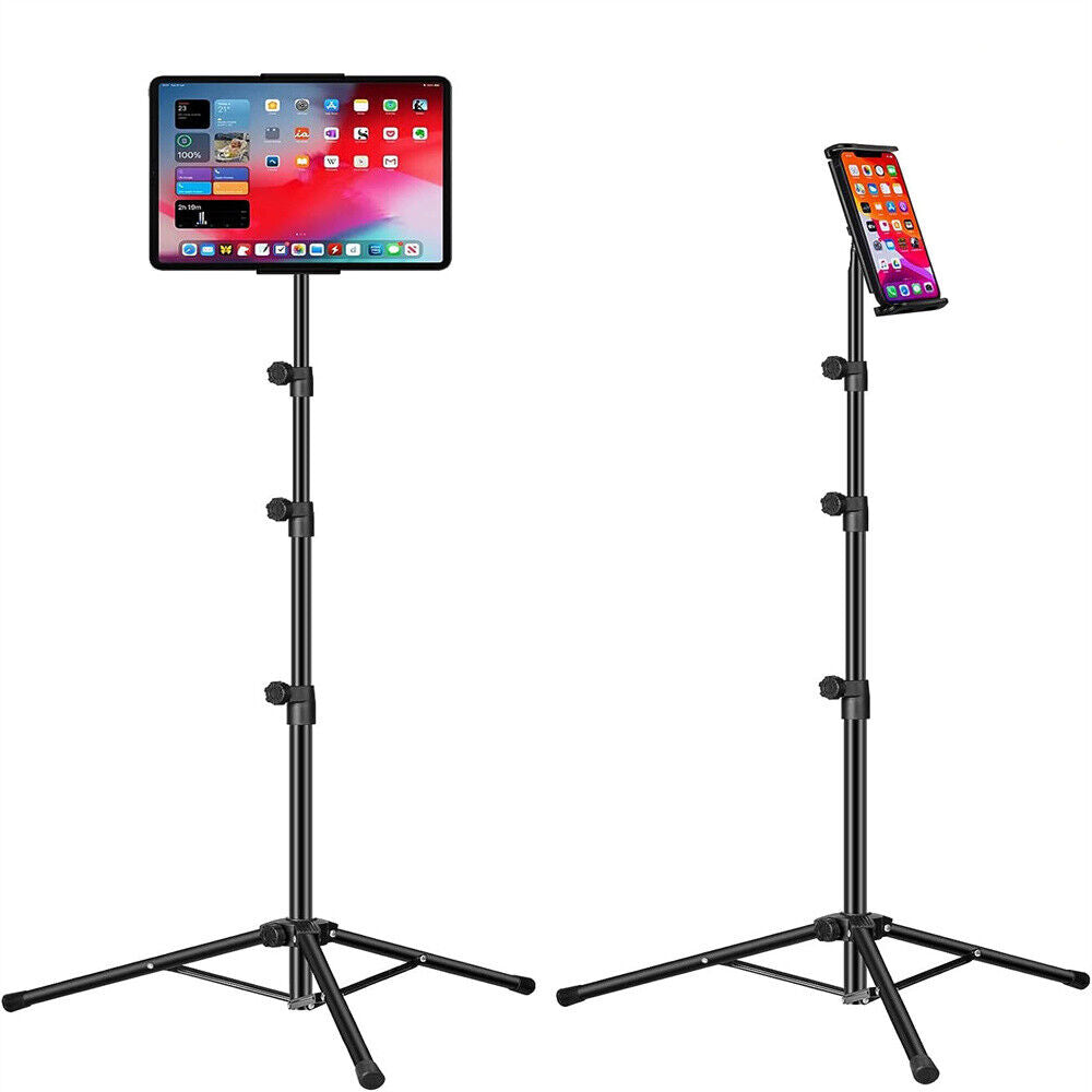 Adjustable Floor Tripod Stand for 4.7-12.9" Tablets