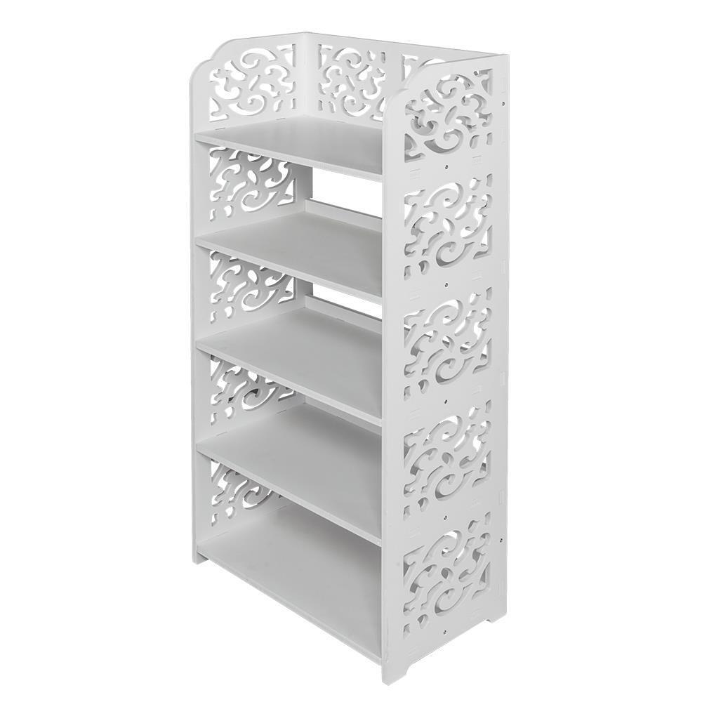 5-Tier Shoe Rack Organizer Shelf Cabinet Storage Stand White