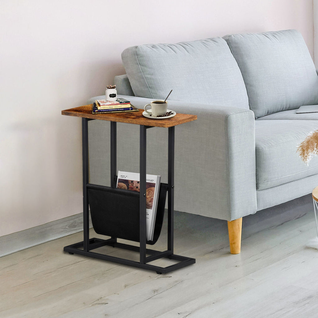 Narrow Sofa End Table Space Saver Snack Table