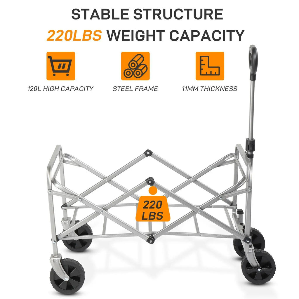 Folding Garden Cart Utility Wagon Outdoor Sports Camping