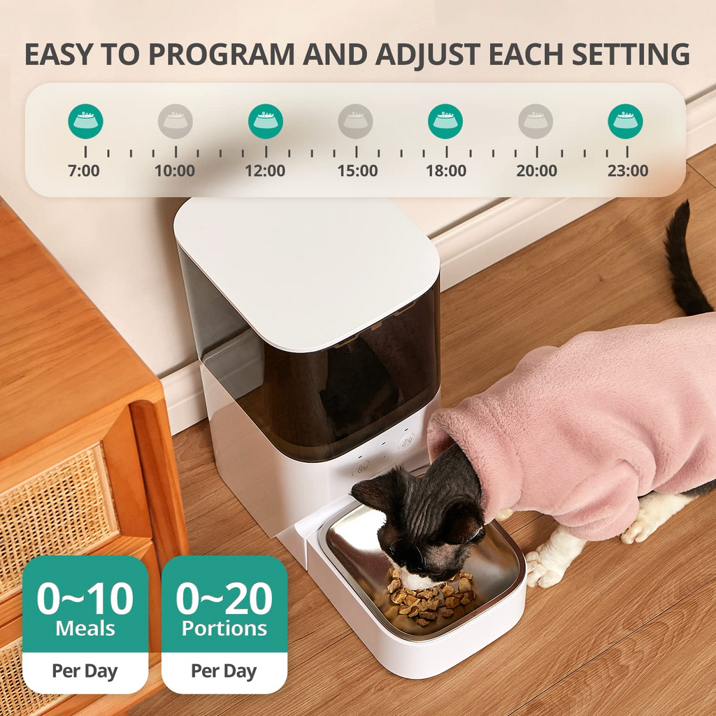 Smart Automatic Cat Feeder APP Control 4L Food Dispenser