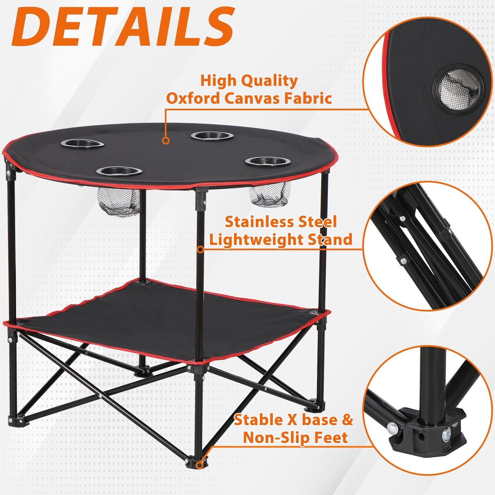 Foldable Outdoor Picnic Table Lightweight with Carry Bag