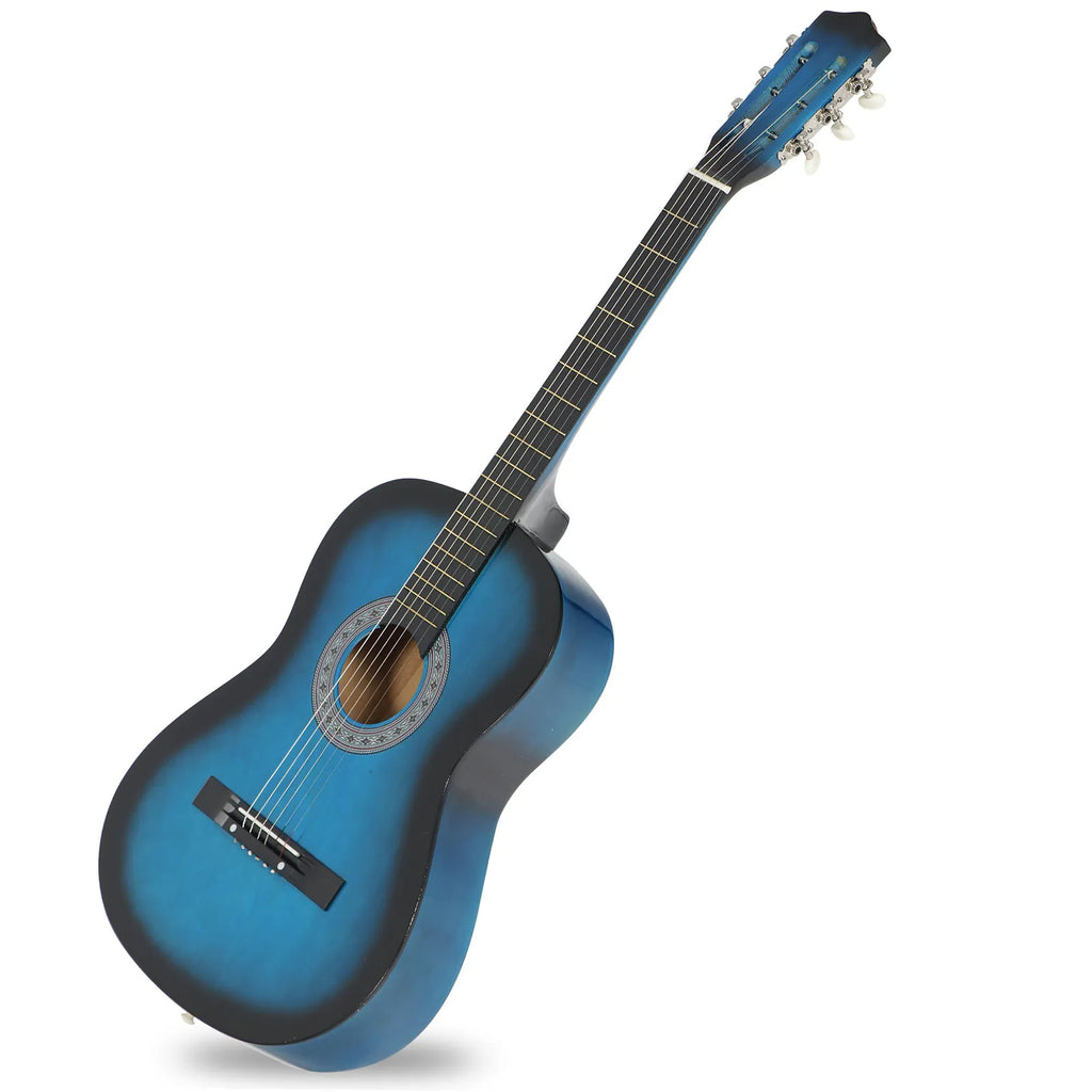 Beginner's Acoustic Guitar Bundle 38" Blue