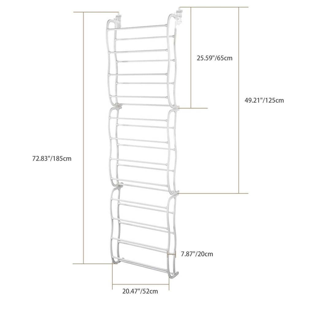 Wall Hanging Closet Shoes Organizer Over The Door Shoe Rack 36 Pairs