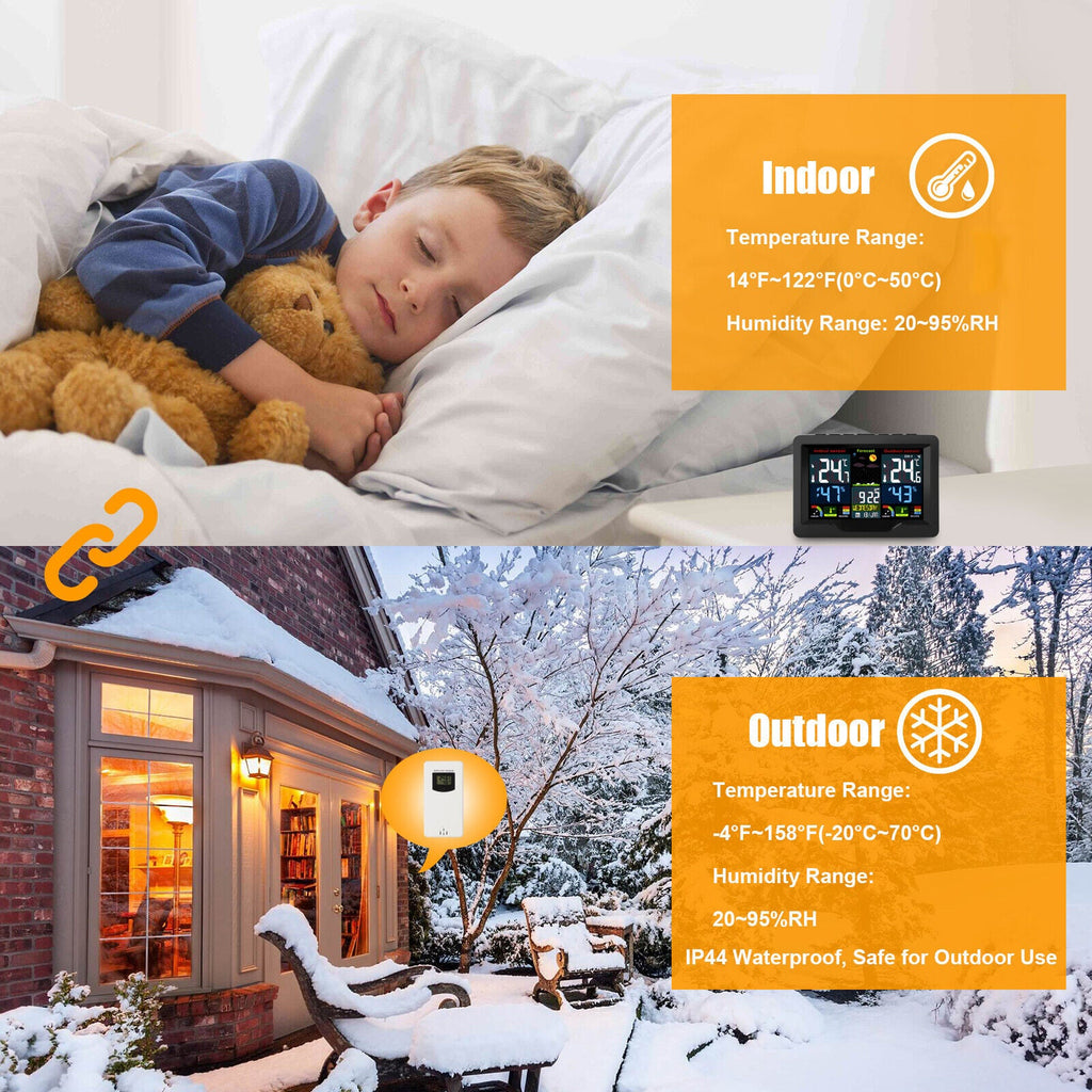 LCD Wireless Digital Weather Station Humidity and Temperature Monitor