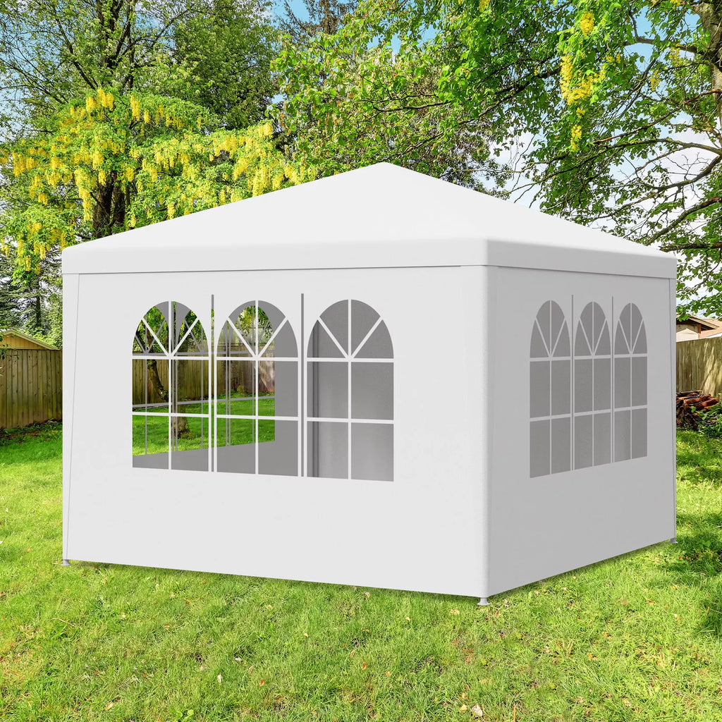 White 10'x10' Outdoor Canopy Party Tent Wedding Gazebo