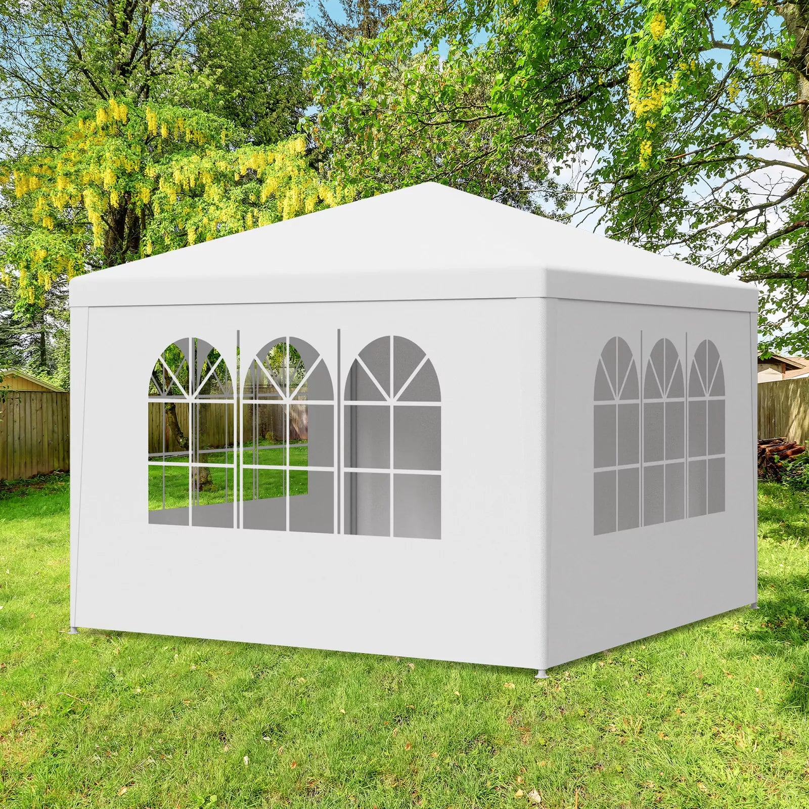 White 10'x10' Outdoor Canopy Party Tent Wedding Gazebo