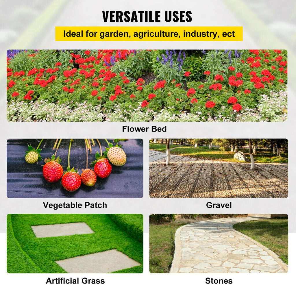 Heavy Duty Weed Barrier Landscape Fabric 6ft x 300ft PP Woven Ground Cover
