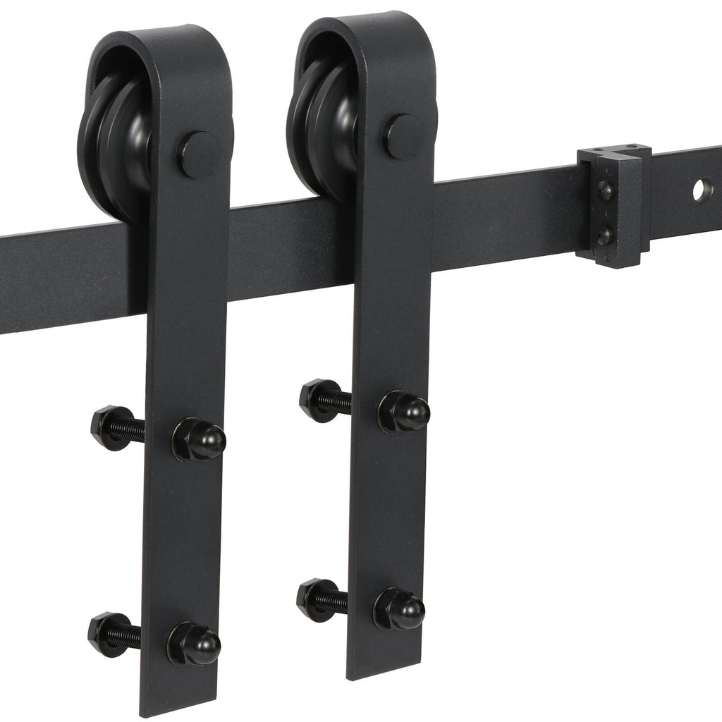 6.6 Feet Sliding Barn Door Hardware Kit Track Rail for Modern Closets