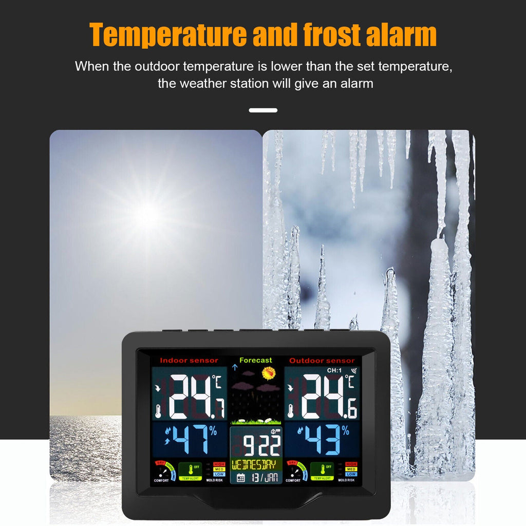 LCD Wireless Digital Weather Station Humidity and Temperature Monitor