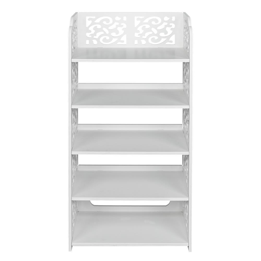 5-Tier Shoe Rack Organizer Shelf Cabinet Storage Stand White