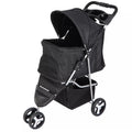 Pet Jogging Stroller with Cup Holder Black