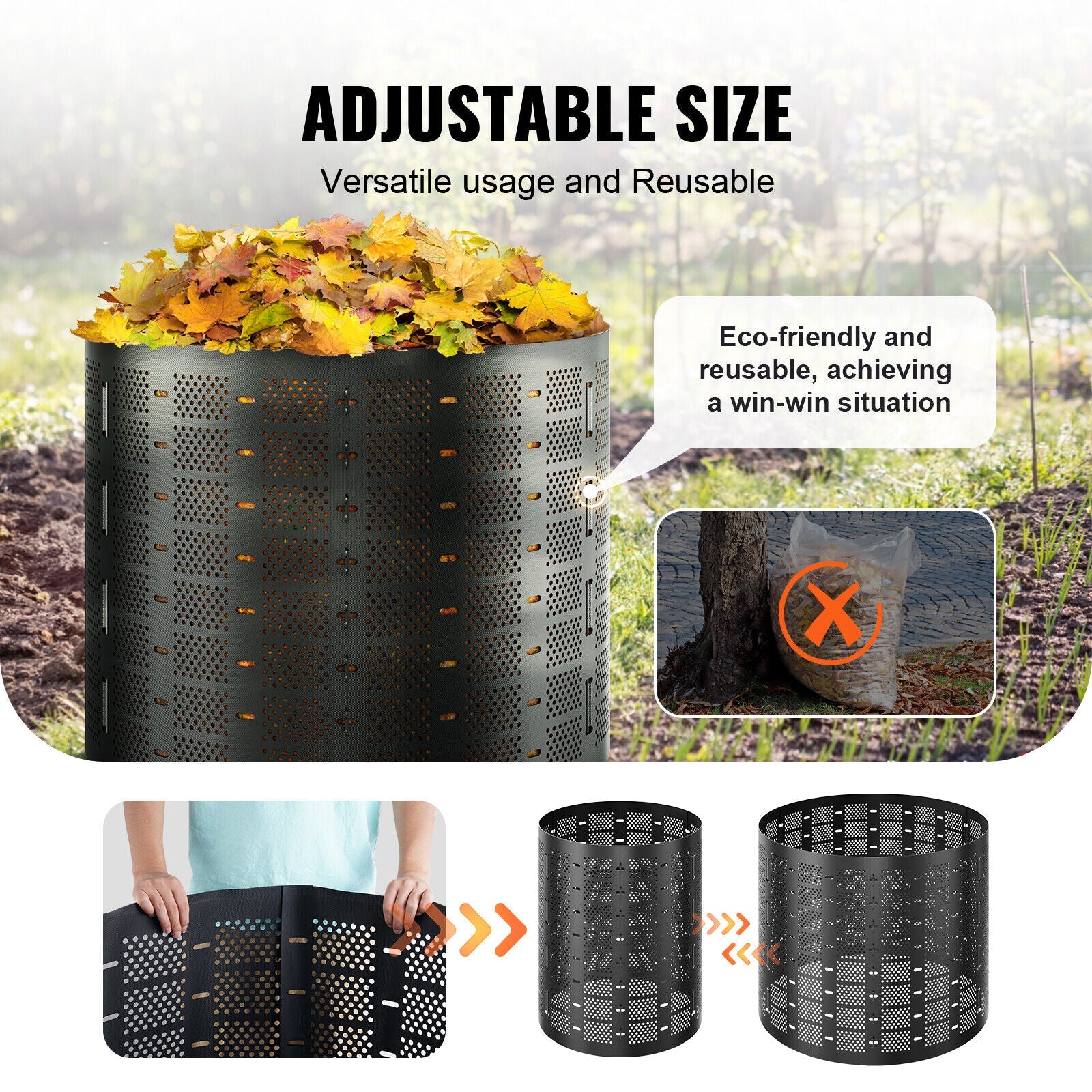 220 Gal Garden Compost Bin Easy Organic Fertilizer