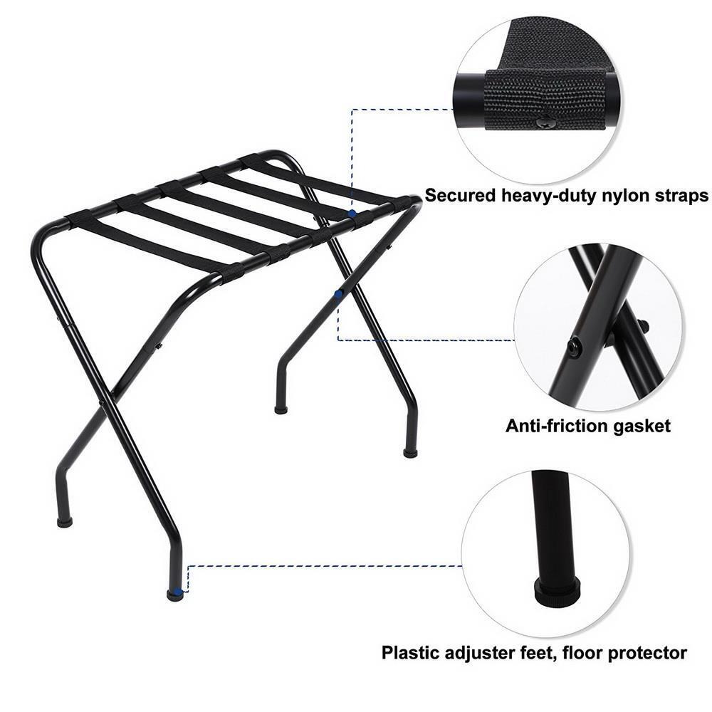 Sturdy Metal Folding Luggage Rack Stand for Home Hotel