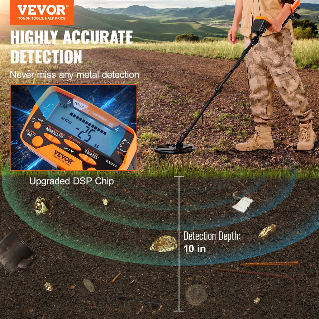 LCD Display Metal Detector 10" IP68 Waterproof