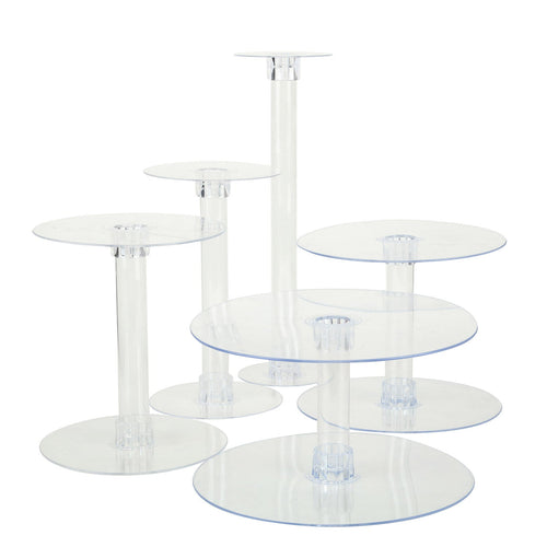 5 Tiers Acrylic Cake Stand Set Birthday Party Catering Display